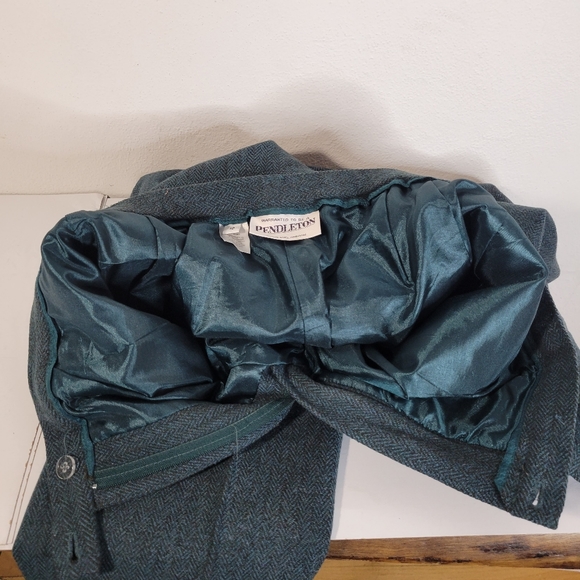 Womans Pendleton Lined Teal Blue Wool/Lambswool/nylon blend pants Size 10 - Picture 11 of 11